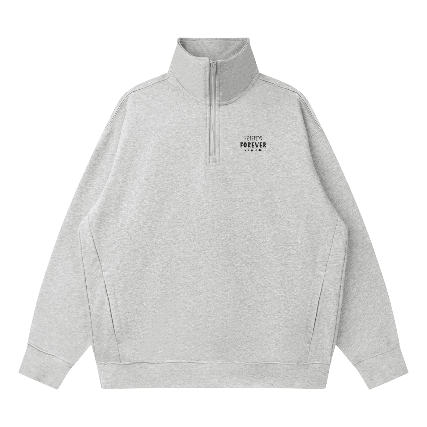 Quarter-Zip Drop Shoulder Sweatshirt