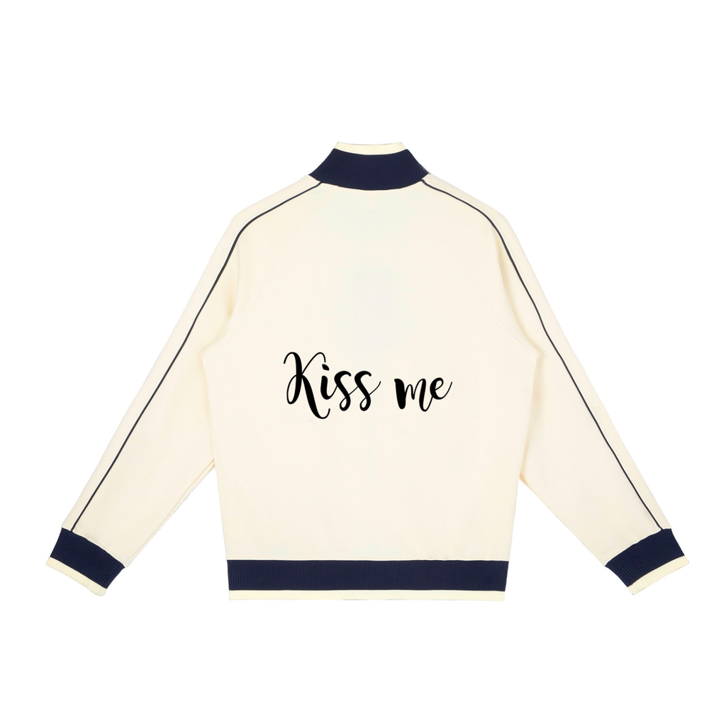 Color Block Raglan Sleeve Zip Track Jacket