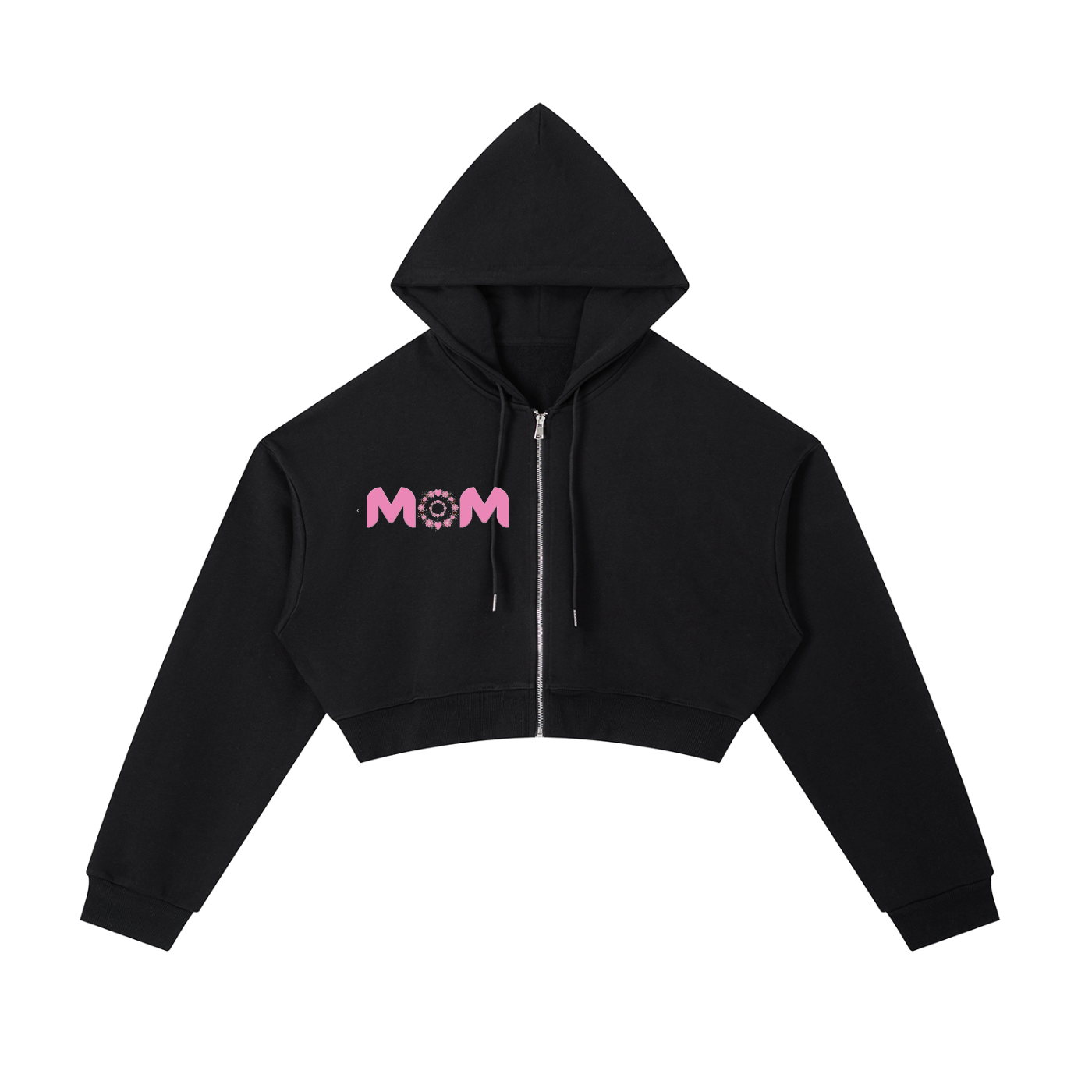 Essential Cropped Zip-Up Hoodie