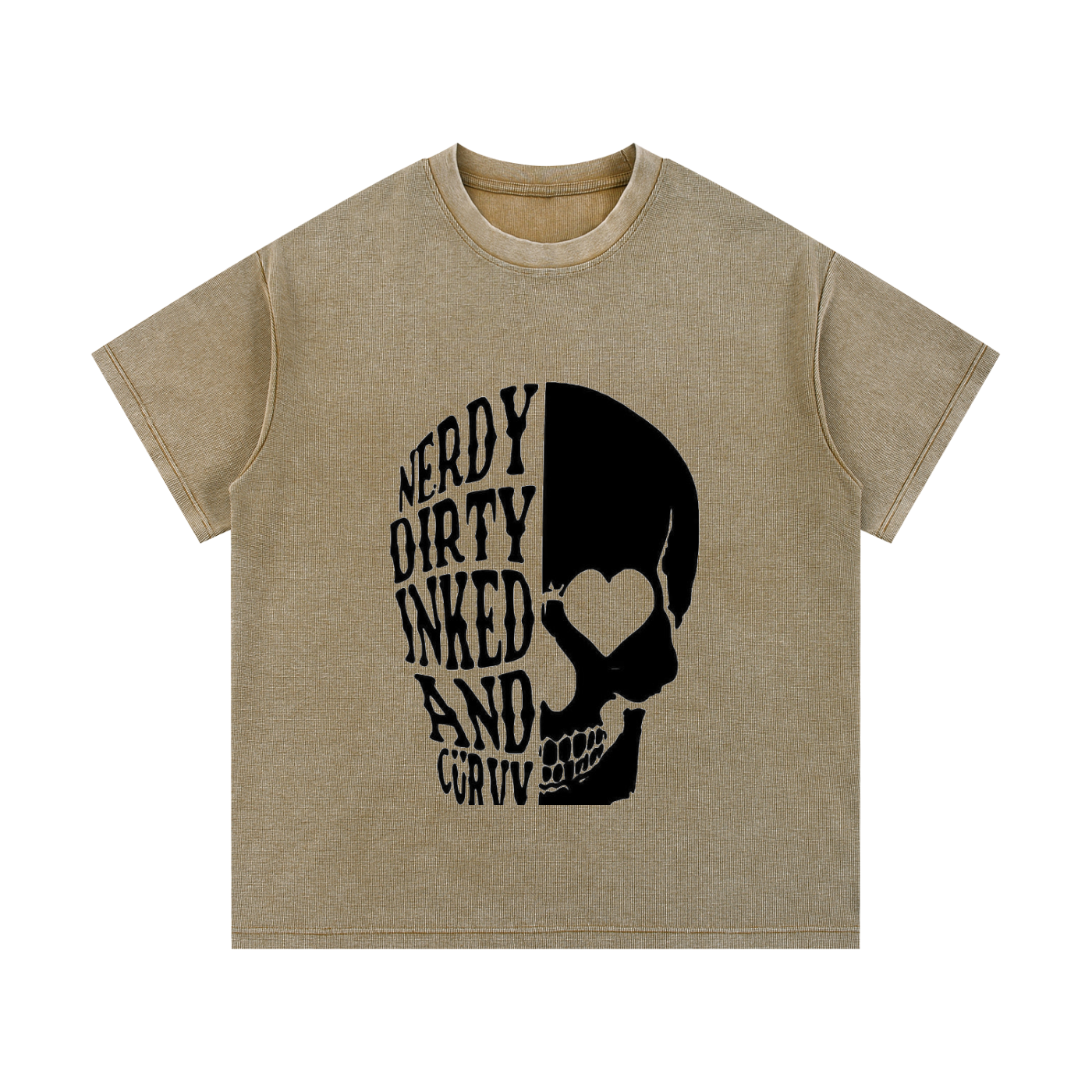 Mineral Wash Waffle Knit T-Shirt