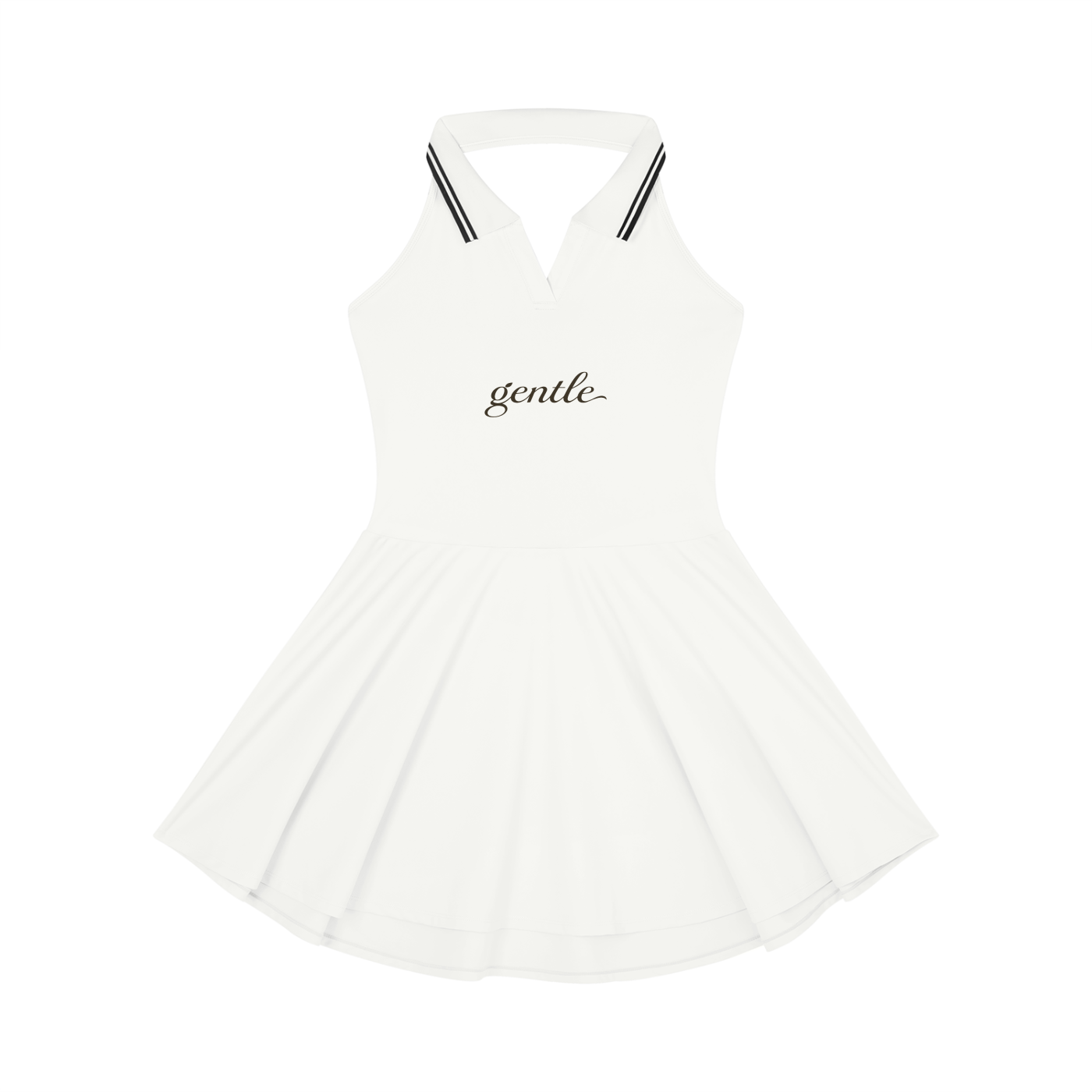 Women's Collared Halter A-Line Tennis Dress