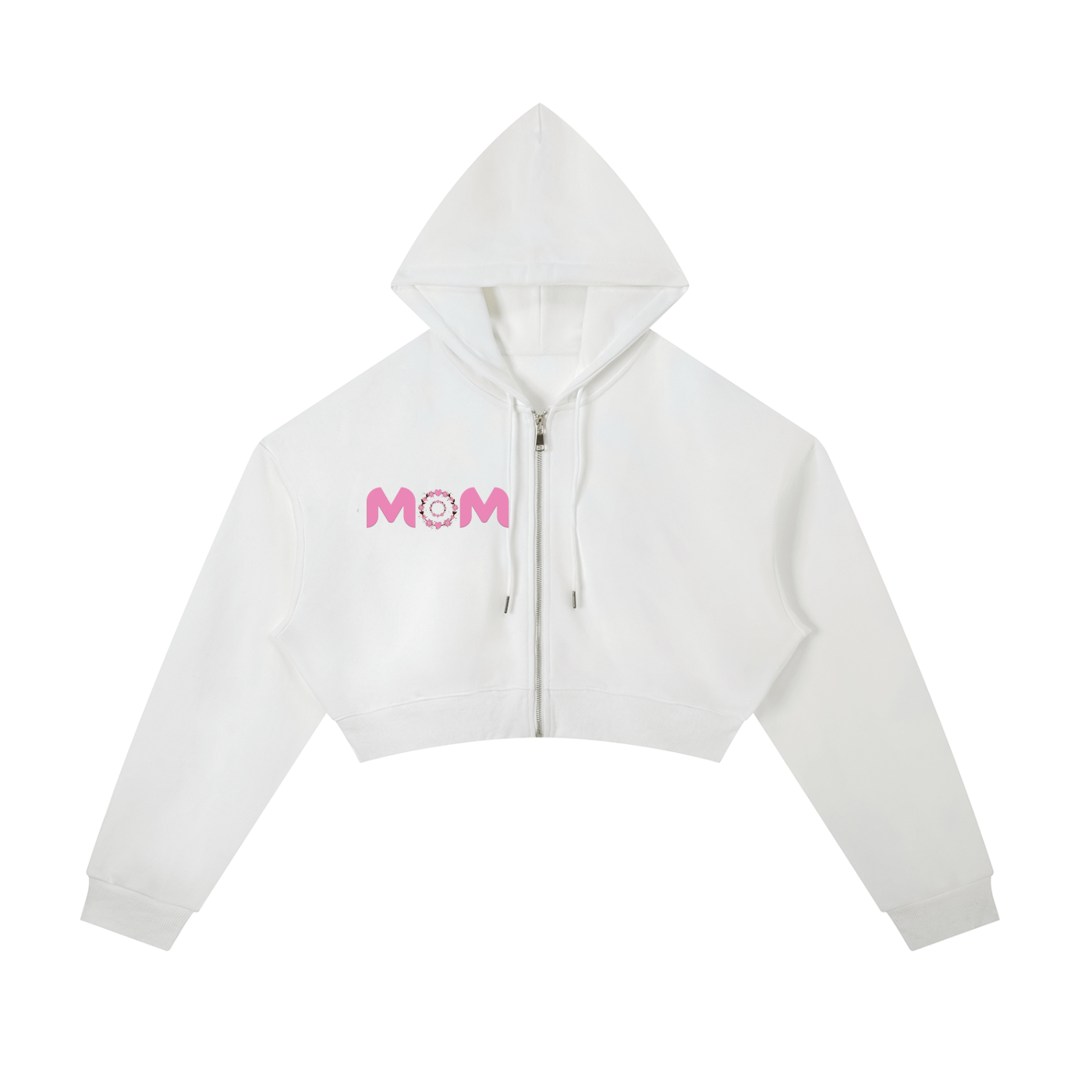 Essential Cropped Zip-Up Hoodie