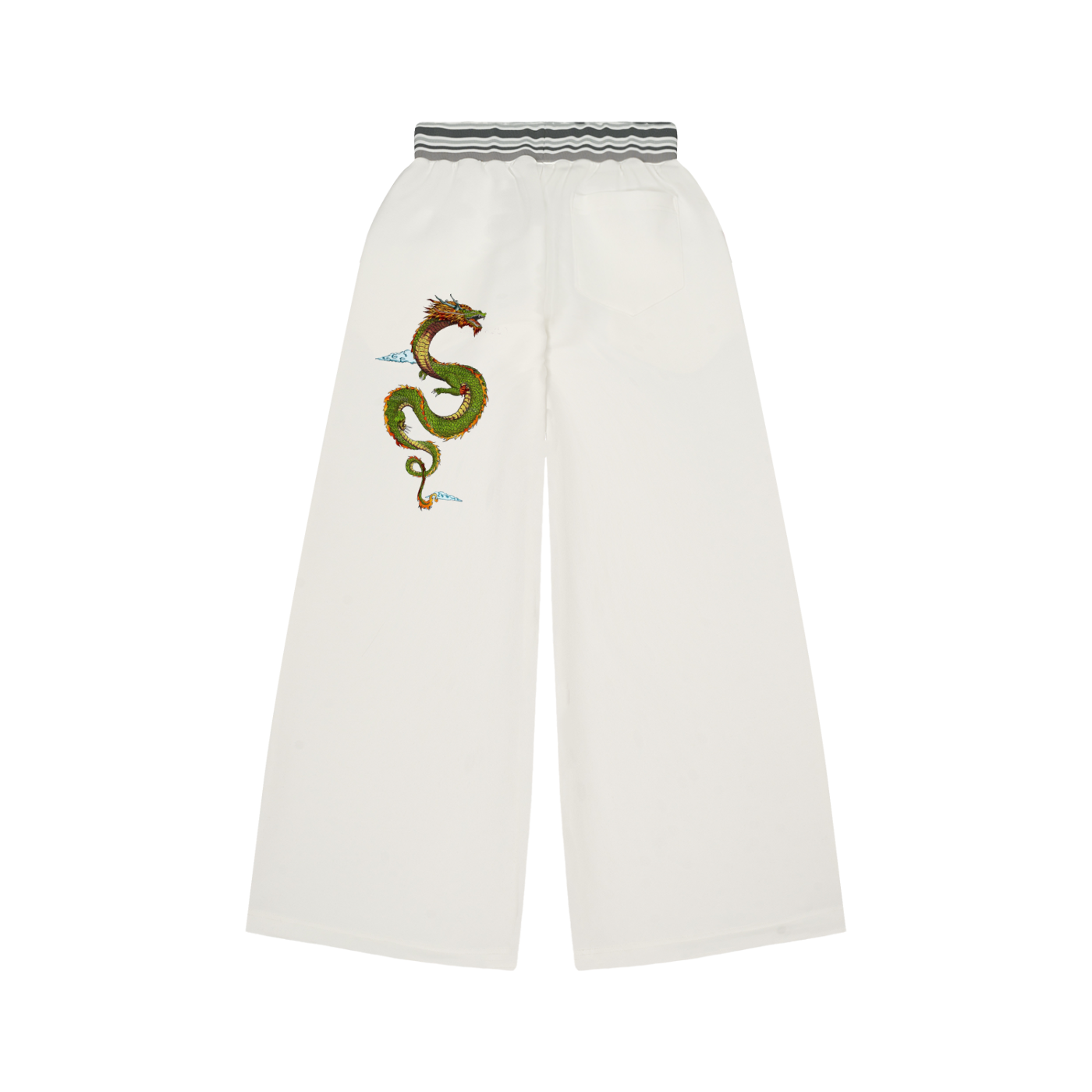 Striped Waist Wide Leg Pants
