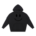 Snow Washed Raw Edge Double Layered Hoodie