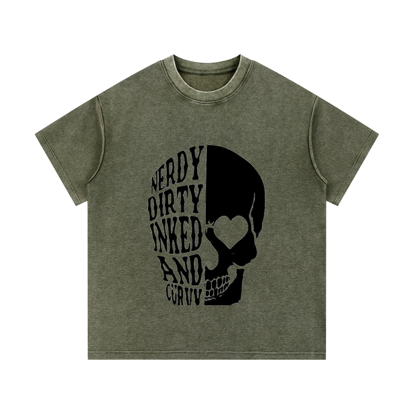 Mineral Wash Waffle Knit T-Shirt