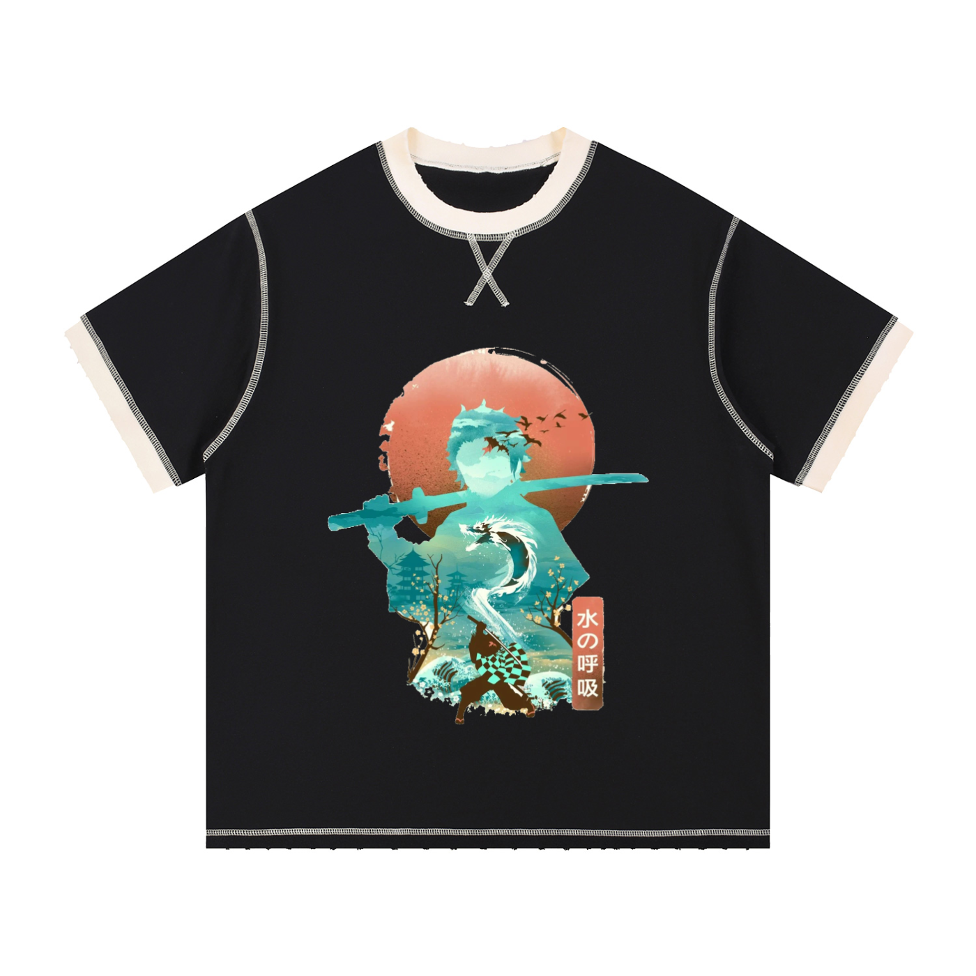 Contrast-Stitched Cotton T-Shirt