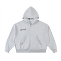 Fleeced Full-Zip Boxy Hoodie